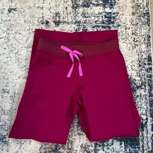 FIGS Dark magenta XS/P high waisted Livingston